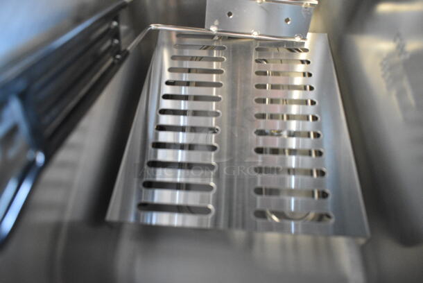 BRAND NEW SCRATCH AND DENT! 2023 Crosson CF-20 Stainless Steel Commercial Countertop Electric Powered 2 Bay Fryer. 120 Volts, 1 Phase. - Image 7 of 8