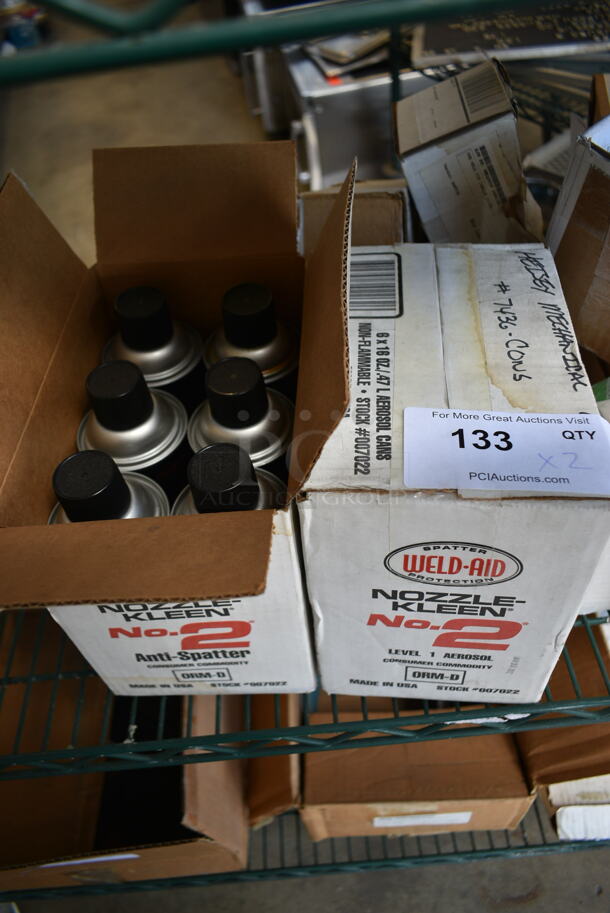 2 Boxes of 6 BRAND NEW! Weld-Aid 007022 Nozzle Kleen No 2 Aerosol Cans. 2 Times Your Bid! - Image 1 of 3