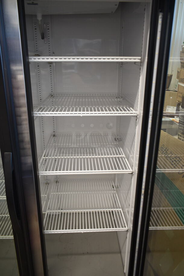 BRAND NEW SCRATCH AND DENT! 2024 True GDM-35-HC Metal Commercial 2 Door Reach In Cooler Merchandiser w/ Poly Coated Racks. 115 Volts, 1 Phase. Tested and Working! - Image 3 of 5
