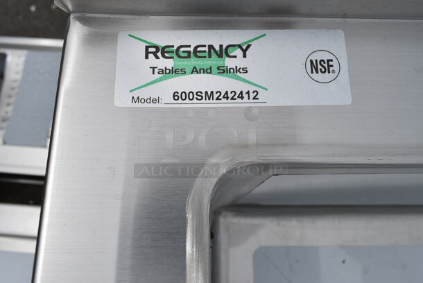 BRAND NEW SCRATCH AND DENT! Regency 600SM242412 16-Gauge Stainless Steel One Compartment Floor Mop Sink - 24" x 24" x 12" Bowl - Image 5 of 5