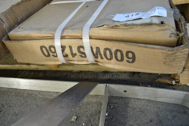 BRAND NEW SCRATCH AND DENT! Regency 600WS1260 18 Gauge Stainless Steel 12" x 60" Solid Wall Shelf. May Be Missing Pieces. - Image 2 of 2