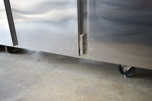 Beverage Air HF3HC-1HS Stainless Steel Commercial 6 Half Size Door Reach In Freezer w/ Poly Coated Racks on Commercial Casters. 115 Volts, 1 Phase. Tested and Working! - Image 3 of 7