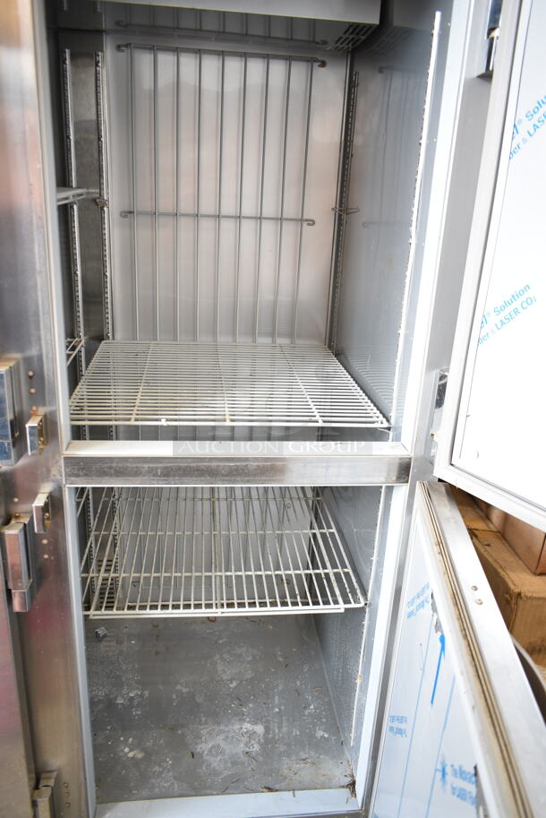 Beverage Air HF3HC-1HS Stainless Steel Commercial 6 Half Size Door Reach In Freezer w/ Poly Coated Racks on Commercial Casters. 115 Volts, 1 Phase. Tested and Working! - Image 4 of 7