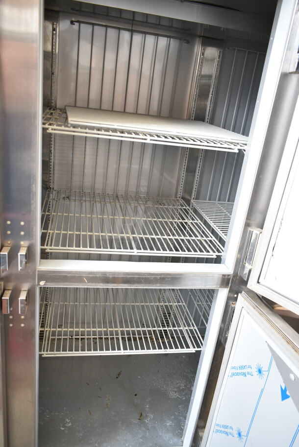 Beverage Air HF3HC-1HS Stainless Steel Commercial 6 Half Size Door Reach In Freezer w/ Poly Coated Racks on Commercial Casters. 115 Volts, 1 Phase. Tested and Working! - Image 5 of 7