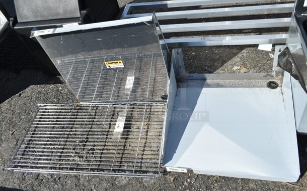 3 BRAND NEW SCRATCH AND DENT! Items; 2 Regency 600MS2424 24" x 24" Stainless Steel Microwave Shelf and 1 Wire Shelf. 3 Times Your Bid! - Image 1 of 2