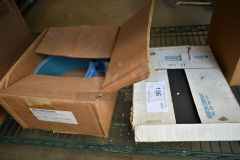 ALL ONE MONEY! Lot of 2 BRAND NEW Boxes Including Norton 01240 Fine Grit Sheets and Norton 78072728792 Abrasive Belt.