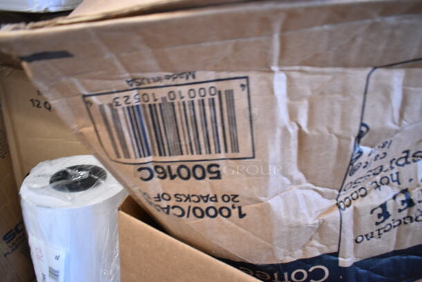 PALLET LOT of 22 BRAND NEW Boxes Including 43318TAR Choice 18" x 700' 40# White Butcher Paper Roll, 75169 1/6 Size Covers, 2 Box 130WKFSNSP Visions Individually Wrapped Heavy Weight White Plastic Cutlery Pack with Napkin and Salt and Pepper Packets - 500/Case, 50016C Choice 16 oz. Coffee Print Poly Paper Hot Cup - 1000/Case, 130HBKCUTFW Visions Individually Wrapped Black Heavy Weight Plastic Fork - 1000/Case, 5001RT800B Lavex 8" White Hardwound Paper Towel, 800 Feet / Roll - 6/Case. 22 Times Your Bid! - Image 6 of 12