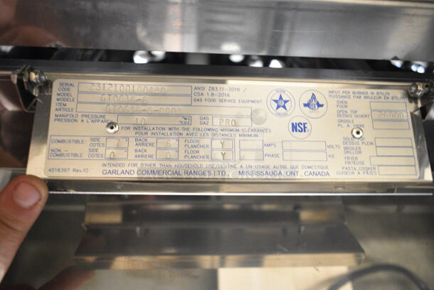 BRAND NEW SCRATCH AND DENT! 2023 Garland GTOG36-6 Stainless Steel Commercial Countertop Propane Gas Powered 6 Burner Range.  - Image 6 of 6