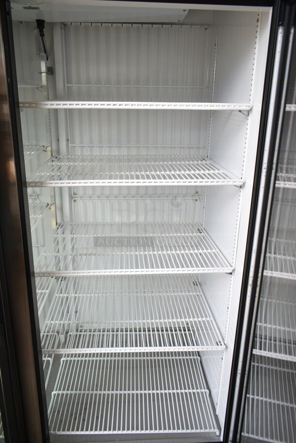 BRAND NEW SCRATCH AND DENT! 2024 True GDM-49F-HC Metal Commercial 2 Door Reach In Freezer Merchandiser w/ Poly Coated Racks. 115 Volts, 1 Phase. Tested and Working! - Image 3 of 6