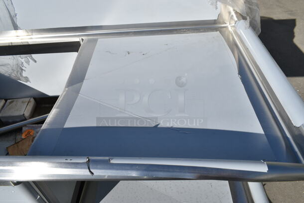 BRAND NEW SCRATCH AND DENT! Regency Spec Line Stainless Steel Commercial 3 Bay Sink w/ Dual Drain Boards. Bays 24x24x14. No Legs.  - Image 3 of 8