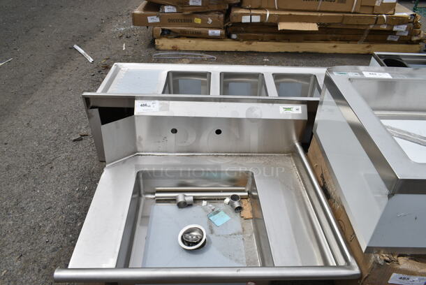 BRAND NEW SCRATCH AND DENT! Regency 600DDT36R 16 Gauge 3' Soiled / Dirty Dish Table - Right Drainboard. No Legs.  - Image 2 of 6
