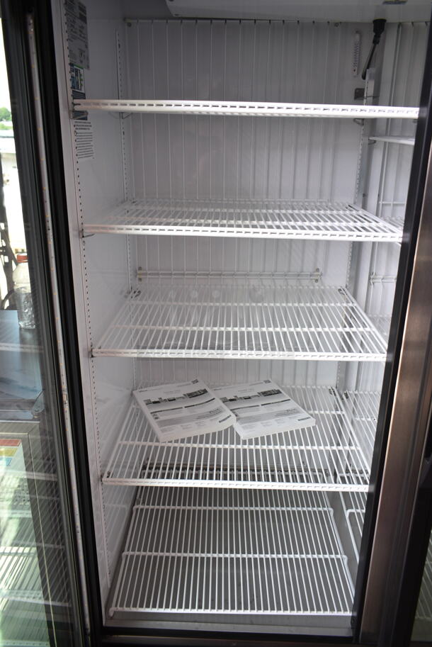 BRAND NEW SCRATCH AND DENT! 2024 True GDM-49F-HC Metal Commercial 2 Door Reach In Freezer Merchandiser w/ Poly Coated Racks. 115 Volts, 1 Phase. Tested and Working! - Image 4 of 6
