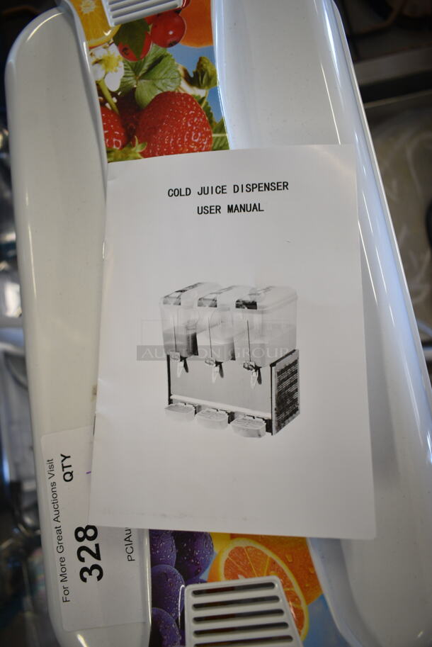 BRAND NEW! Vevor LSJ18LX2 Metal Commercial Countertop 2 Hopper Refrigerated Beverage Machine. 110 Volts, 1 Phase. Tested and Working! - Image 6 of 7