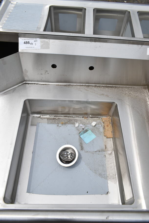 BRAND NEW SCRATCH AND DENT! Regency 600DDT36R 16 Gauge 3' Soiled / Dirty Dish Table - Right Drainboard. No Legs.  - Image 4 of 6