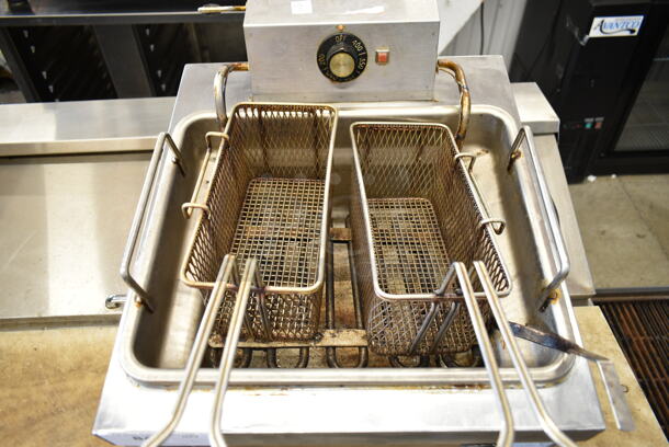 Star 301HI Stainless Steel Commercial Countertop Electric Powered Deep Fat Fryer w/ 2 Metal Fry Baskets. 236 Volts. - Image 2 of 5