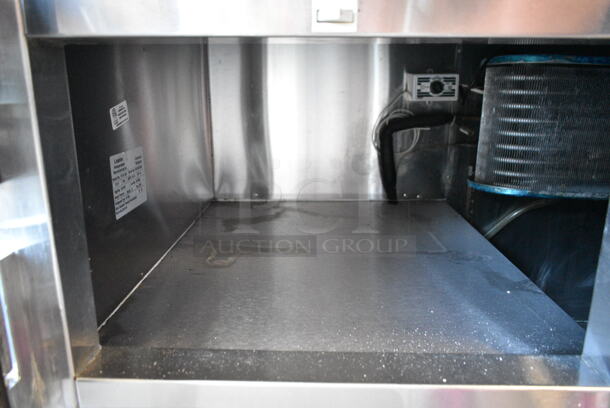 2014 Leader PT72 S/C Stainless Steel Commercial Pizza Prep Table w/ Oversized Stone Cutting Board on Commercial Casters. 115 Volts, 1 Phase. Tested and Working! - Image 8 of 9