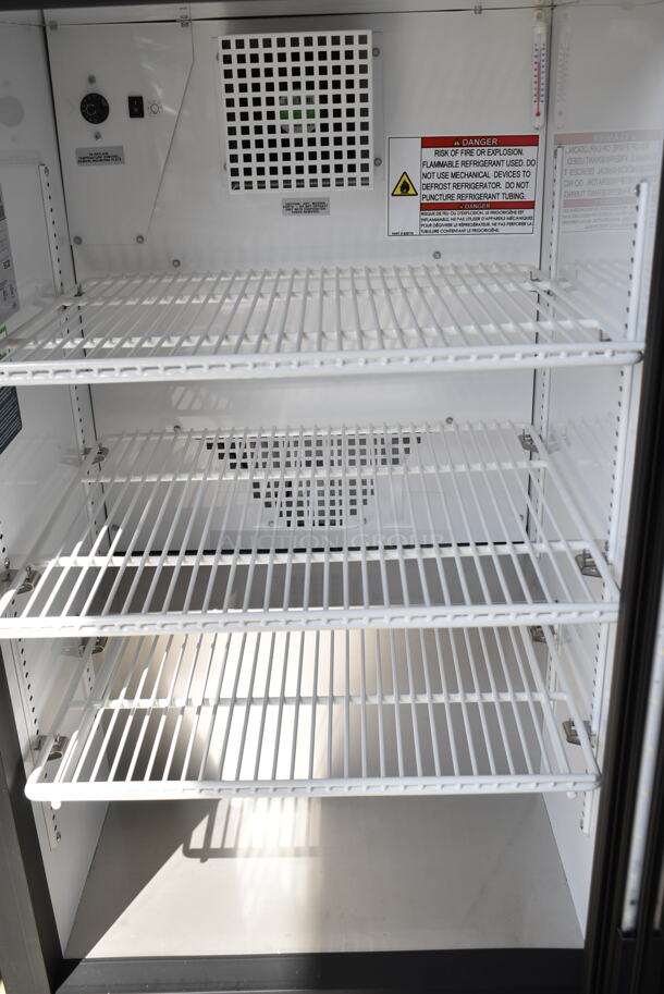 BRAND NEW SCRATCH AND DENT! 2024 True GDM-49F-HC Metal Commercial Single Door Mini Cooler Merchandiser w/ Poly Coated Racks. 115 Volts, 1 Phase. Tested and Working! - Image 4 of 5