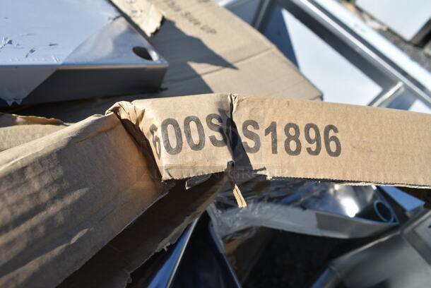 BRAND NEW SCRATCH AND DENT! Regency 600SOS1896 Stainless Steel Single Deck Overshelf - 18" x 96" x 19 1/4". See Pictures for Damage - Image 2 of 3
