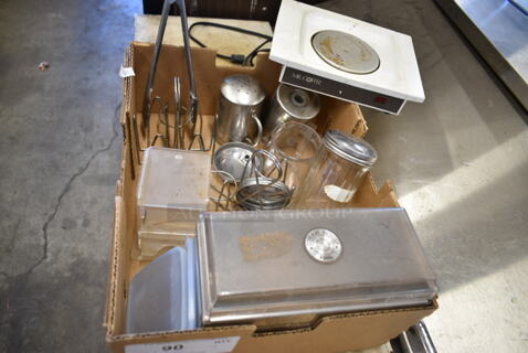 ALL ONE MONEY! Lot of Various Items Including Seasoning Shakers and Mr Coffee Coffee Pot Warmer