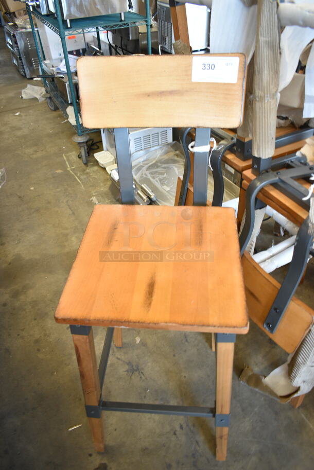 9 BRAND NEW SCRATCH AND DENT! Wooden Bar Height Chairs. 9 Times Your Bid! - Image 5 of 5