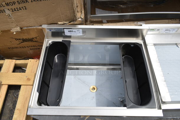 BRAND NEW SCRATCH AND DENT! Steelton 522UIB1824 Stainless Steel 18" x 24" Underbar Ice Bin with Bottle Holders - 77 lb. - Image 3 of 5