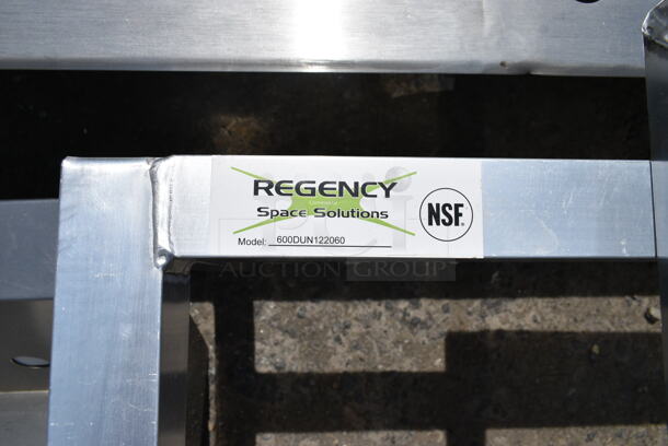 2 BRAND NEW SCRATCH AND DENT! Regency Metal Aluminum Dunnage Racks; 600DUN122060 and 600DUN122048. 48x20x12, 60x20x12. 2 Times Your Bid! - Image 3 of 4