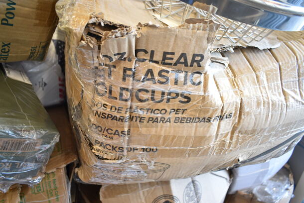 PALLET LOT of 30 BRAND NEW Boxes Including Noble Large Gloves, 3 Boxes Environ 1058150 Knives, Lavex 2 Ply Toilet Paper Rolls, 5153 American Flag Trays, 5002DNAPRED Red Table Napkins, 795PTOKFT Choice 8 1/2" x 6" x 2" Kraft Folded Paper #2 Take-Out Container with Window - 160/Case, 129MCS24B Choice 24 oz. Black Rectangular Microwavable Heavy Weight Container with Lid 8" x 5 1/4" x 2" - 150/Case, 500CC9 Choice 9 oz. Clear PET Customizable Plastic Squat Cold Cup - 1000/Case, 433HSLCPIE Plastic Pie Container. 30 Times Your Bid! - Image 2 of 12