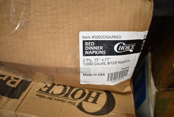 PALLET LOT of 30 BRAND NEW Boxes Including Noble Large Gloves, 3 Boxes Environ 1058150 Knives, Lavex 2 Ply Toilet Paper Rolls, 5153 American Flag Trays, 5002DNAPRED Red Table Napkins, 795PTOKFT Choice 8 1/2" x 6" x 2" Kraft Folded Paper #2 Take-Out Container with Window - 160/Case, 129MCS24B Choice 24 oz. Black Rectangular Microwavable Heavy Weight Container with Lid 8" x 5 1/4" x 2" - 150/Case, 500CC9 Choice 9 oz. Clear PET Customizable Plastic Squat Cold Cup - 1000/Case, 433HSLCPIE Plastic Pie Container. 30 Times Your Bid! - Image 9 of 12