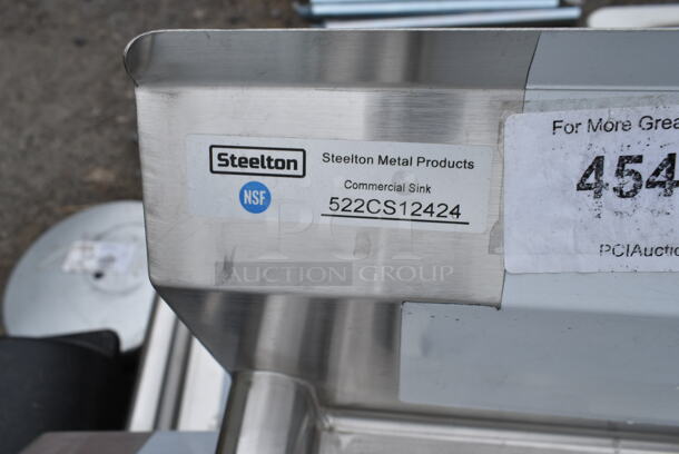 BRAND NEW SCRATCH AND DENT! Steelton 522CS12424 29 1/2" 18-Gauge Stainless Steel One Compartment Commercial Sink without Drainboard - 24" x 24" x 12" Bowl - Image 6 of 6