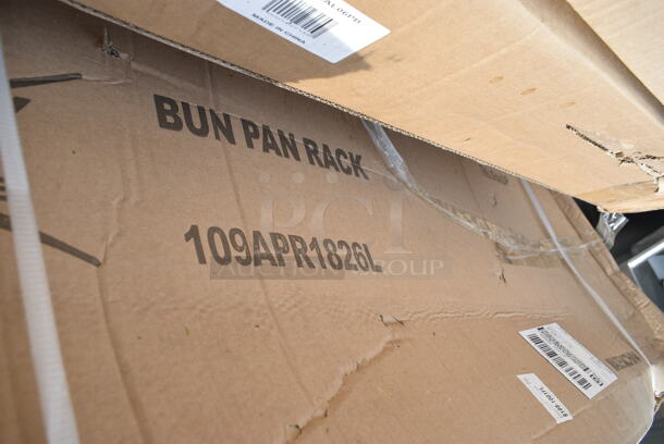 BRAND NEW SCRATCH AND DENT! Regency 109APR1826L 20 Pan Side Load Bun / Sheet Pan Rack - Unassembled. May Be Missing Pieces. - Image 3 of 3