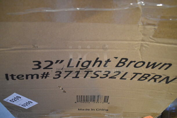 BRAND NEW SCRATCH AND DENT! Lancaster Table & Seating 371TS32LTBRN 18 1/2" x 16 1/4" x 32" Folding Wood Tray Stand Light Brown. May Be Missing Pieces. - Image 3 of 4