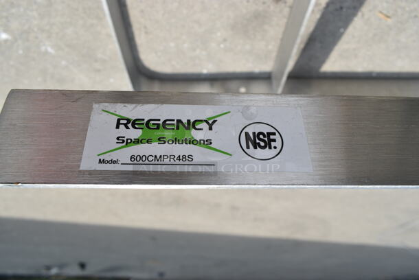 BRAND NEW SCRATCH AND DENT! Regency 600CMPR48S Stainless Steel Ceiling Mount Pot Rack. No Chains or Hooks - Image 3 of 3