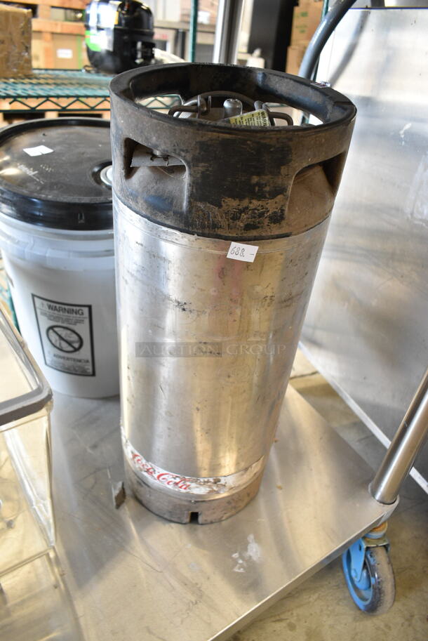 ALL ONE MONEY! Lot of 4 Items; Keg, Poly Bucket and 2 Double Refrigerated Beverage Machine Hoppers.  - Image 4 of 8