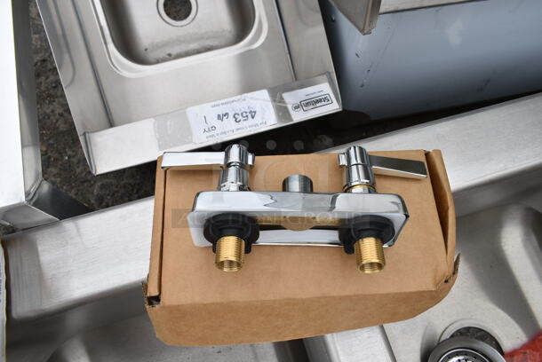 BRAND NEW SCRATCH AND DENT! Advance Tabco DI-3-1410 Stainless Steel  3 Compartment Drop-In Sink - 16" x 14" x 10" Bowls  - Image 4 of 10