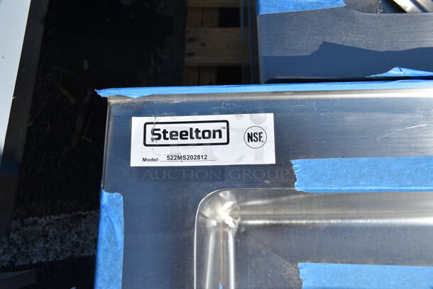 BRAND NEW SCRATCH AND DENT! Steelton 522MS202812 Stainless Steel Commercial Floor Mop Sink. 
 - Image 4 of 4