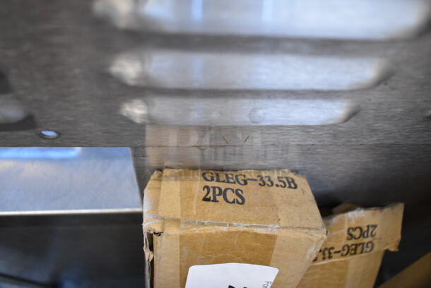 4 Box of 2 BRAND NEW SCRATCH AND DENT! John Boos GLEG-33.5B Metal Legs. 4 Times Your Bid! - Image 3 of 5