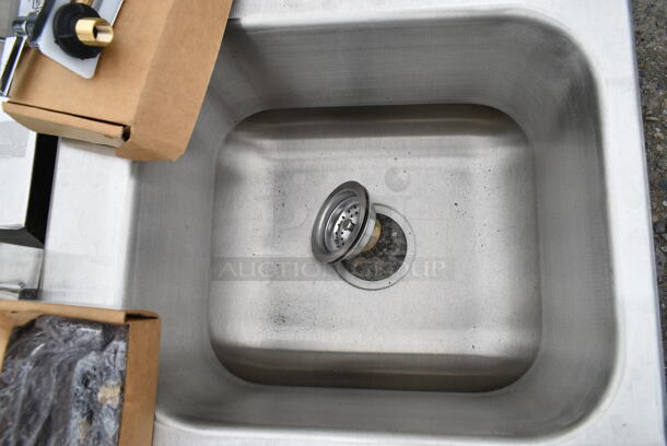 BRAND NEW SCRATCH AND DENT! Advance Tabco DI-3-1410 Stainless Steel  3 Compartment Drop-In Sink - 16" x 14" x 10" Bowls  - Image 8 of 10