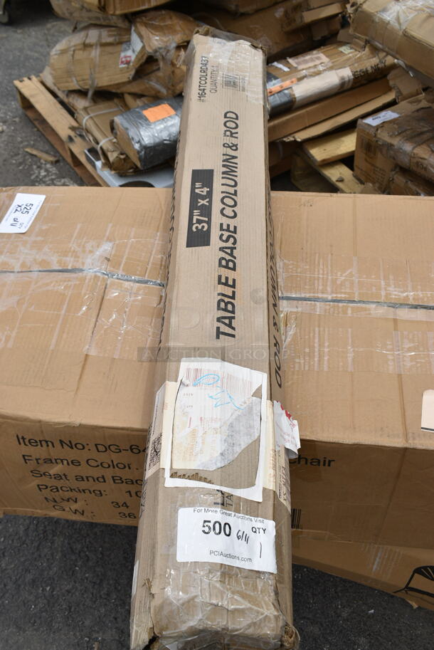 BRAND NEW SCRATCH AND DENT! Lancaster Table & Seating 164TCOLRD437 37 1/2" x 4" Bar Height Table Base Column and Rod - Image 2 of 3