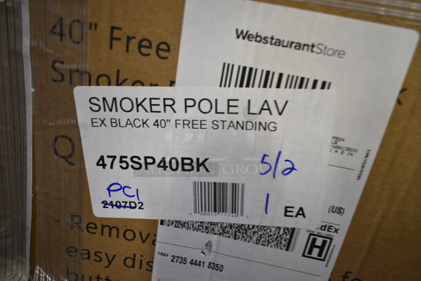 BRAND NEW SCRATCH AND DENT! Lavex 475SP40BK 40" Black Free Standing Smoker Pole and Base - Image 3 of 3