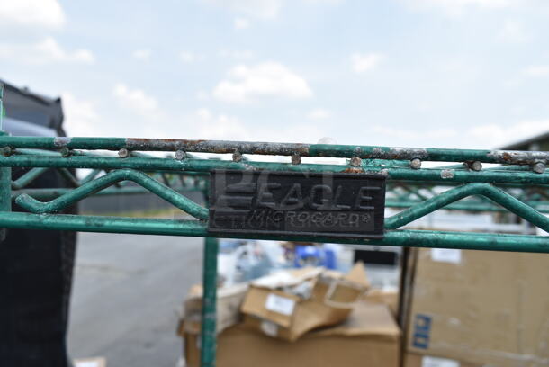 Green Finish 4 Tier Wire Shelving Unit on Commercial Casters. BUYER MUST DISMANTLE. PCI CANNOT DISMANTLE FOR SHIPPING. PLEASE CONSIDER FREIGHT CHARGES. - Image 2 of 2