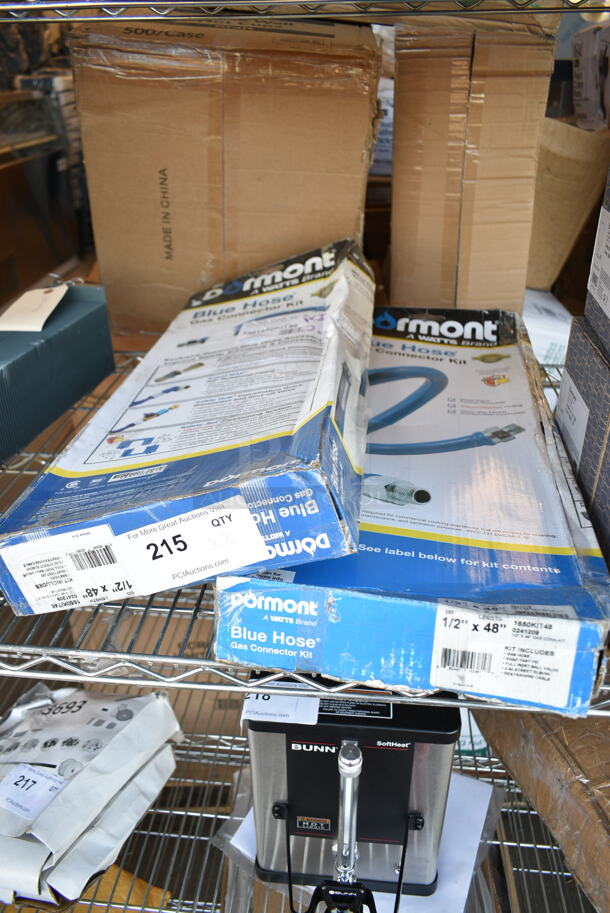 2 BRAND NEW SCRATCH AND DENT! Dormont 1650KIT48 Deluxe SnapFast 48" Gas Connector Kit with Two Elbows and Restraining Cable - 1/2" Diameter. 2 Times Your Bid! - Image 2 of 4
