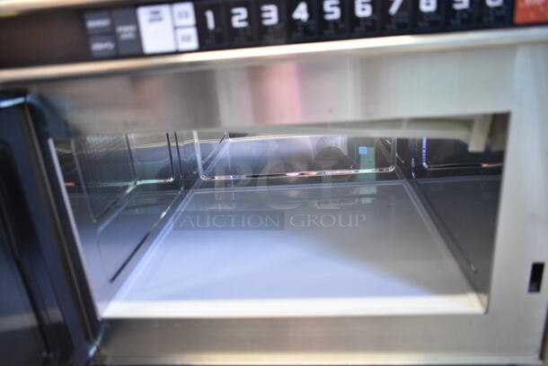 BRAND NEW SCRATCH AND DENT! Royal Sovereign Stainless Steel Commercial Countertop Microwave Oven.  - Image 3 of 5