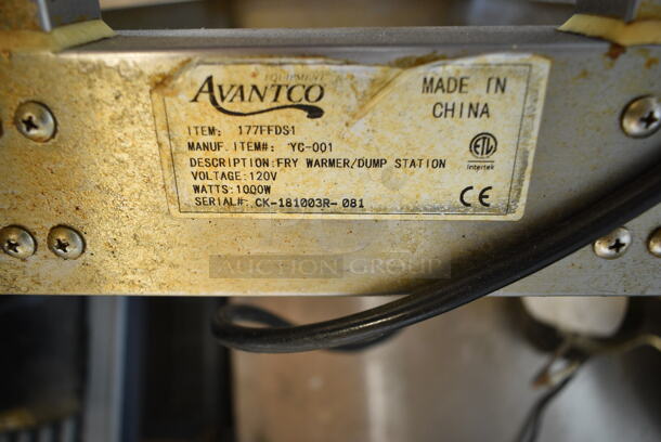 Avantco 177FFDS1 Stainless Steel Commercial Fry Dumping Warming Station. 120 Volts, 1 Phase. Tested and Working! - Image 4 of 4