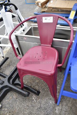 BRAND NEW SCRATCH AND DENT! Mulberry Metal Arm Chair. 