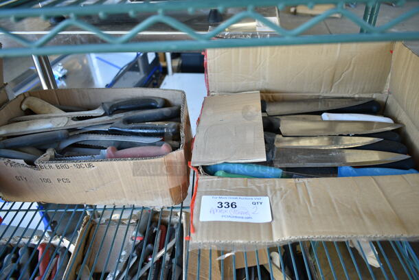 90 SHARPENED Stainless Steel Knives Including Chef and Bread. 90 Times Your Bid! - Image 1 of 6