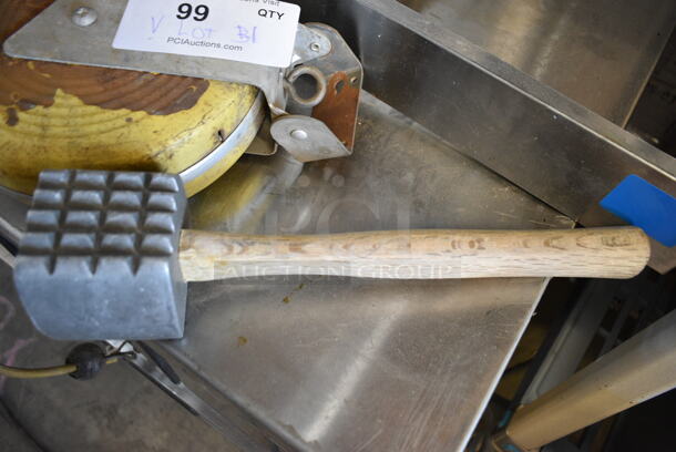 ALL ONE MONEY! Lot of Various Items Including Metal Fan and Tenderizer Mallet.  - Image 2 of 11