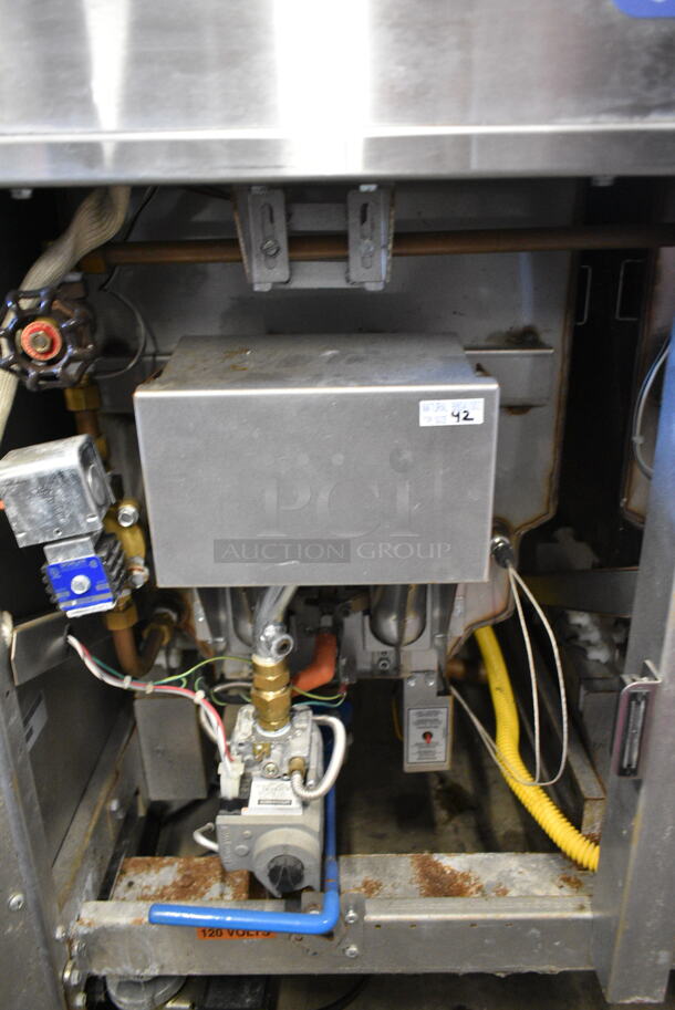 2016 Pitco Frialator SRTG Stainless Steel Commercial Floor Style Natural Gas Powered 2 Bay Rethermalizer on Commercial Casters. Missing Door. 55,000 BTU.  - Image 4 of 7