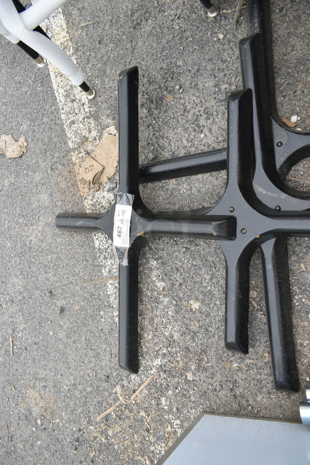 4 BRAND NEW SCRATCH AND DENT! Lancaster Table & Seating Black Metal Cross Base for Table Column. 4 Times Your Bid! - Image 3 of 4