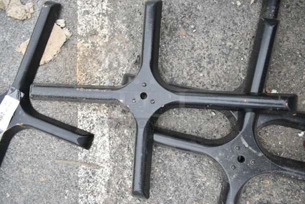 4 BRAND NEW SCRATCH AND DENT! Lancaster Table & Seating Black Metal Cross Base for Table Column. 4 Times Your Bid! - Image 4 of 4