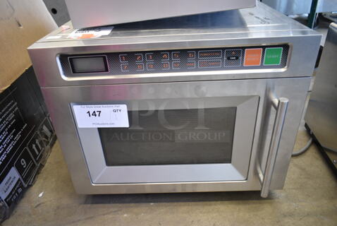 Stainless Steel Commercial Countertop Microwave Oven. 